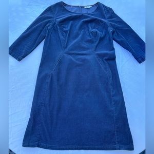 Boden Corduroy Navy Shift Dress with Pockets